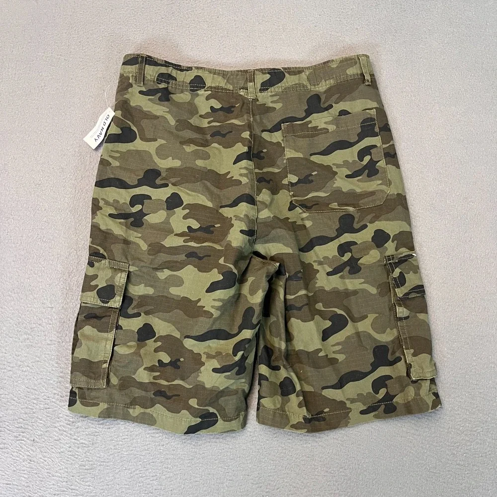 Old Navy Kids Size 16 At The Knee Cargo Shorts Camo 9